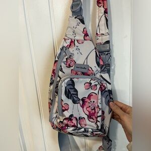 Vera Bradley Reactive Mini Sling Backpack hummingbird blooms